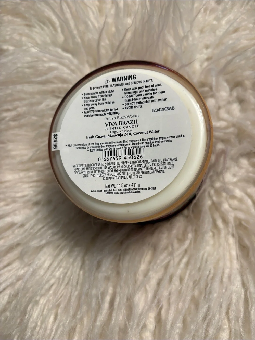 NWT! Bath and Body Works 3 wick candle